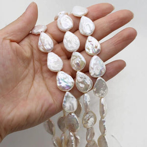 3 PCS Baroque Pearl Water Drop Pearls Natural Freshwater DIY Jewelry 15x20mm