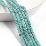 4*2mm Natural Turquoises Stone Bead Rondelle Spacer Beads 15''