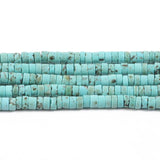4*2mm Natural Turquoises Stone Bead Rondelle Spacer Beads 15''