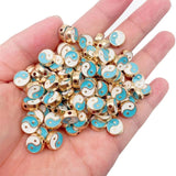 20Pcs Enamel Yin Yang Spacer Beads For Bracelets DIY Jewelry Making Supplies