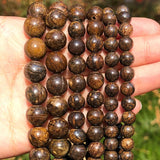4-12mm Bronzite Stone Beads Round Loose Spacer Minerals Beads 15''Inches