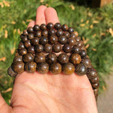 4-12mm Bronzite Stone Beads Round Loose Spacer Minerals Beads 15''Inches