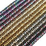 4mm Hematite Disc Beads Natural Stone for Jewelry Making 15''