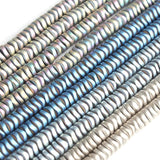 4mm Hematite Disc Beads Natural Stone for Jewelry Making 15''