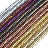 4mm Hematite Disc Beads Natural Stone for Jewelry Making 15''