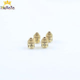 3pcs CZ Spacer Beads Buddha Head Brass Micro Pave Zirconia Beads