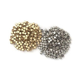Copper Seed Beads Square Cube Silver DIY Bracelet Jewelry 2.5mm x 2.5mm