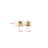 Copper Seed Beads Square Cube Silver DIY Bracelet Jewelry 2.5mm x 2.5mm