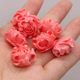 Coral Rose Shape Spacer Beads for Jewelry Making DIY