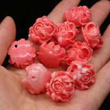 Coral Rose Shape Spacer Beads for Jewelry Making DIY