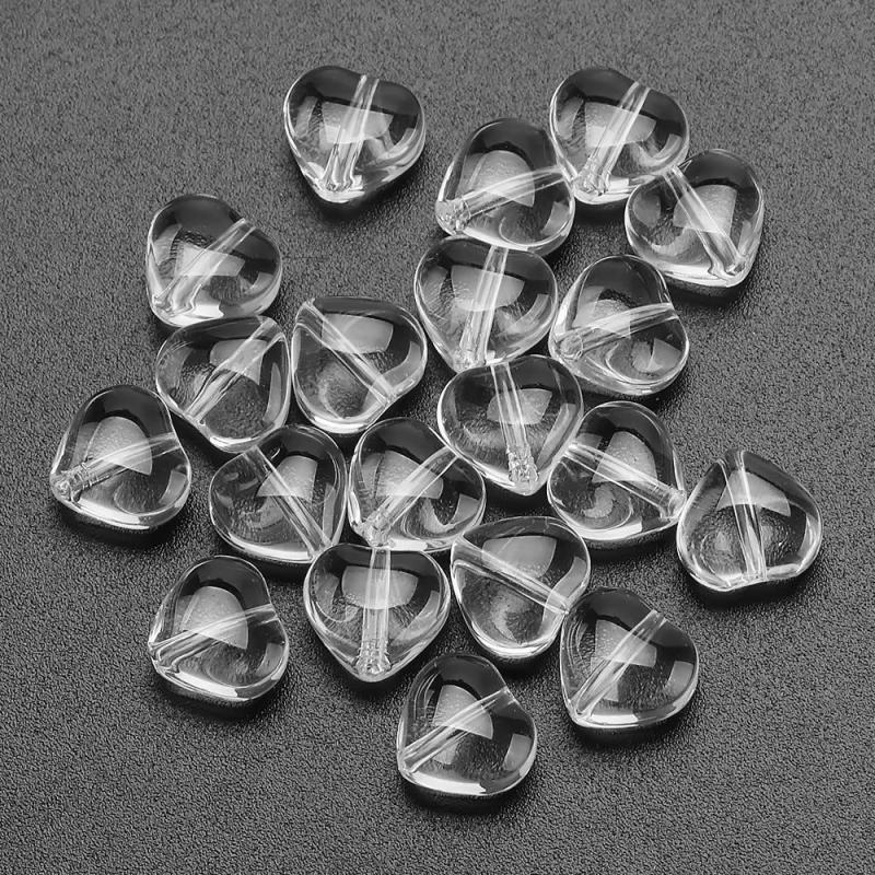 50Pcs/Lot 8mm Heart Shape Crystal Glass Beads for Jewelry DIY Making