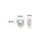 50Pcs/Lot 8mm Heart Shape Crystal Glass Beads for Jewelry DIY Making