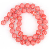 6-8-10mm Red Rhodochrosite Lace Agate Round Beads for Jewelry Making 15''
