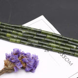 Natural Jade Stone Tube Beads for Jewelry Making