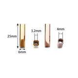 Stainless Steel Tube Beads 4mm for Jewelry Making DIY Spacer Beads
