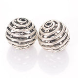 Miasol 5 Pcs/Lot 25MM Antique Silver Spiral Spacer Beads DIY Jewelry Making