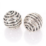 Miasol 5 Pcs/Lot 25MM Antique Silver Spiral Spacer Beads DIY Jewelry Making