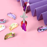 12PCS 10x20mm Angel Wing Crystal Glass Beads in 11 Colors