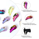 12PCS 10x20mm Angel Wing Crystal Glass Beads in 11 Colors