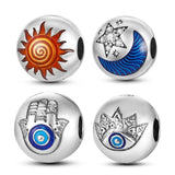 Sun Moon Eye Charm for Bracelet Necklace DIY Jewelry Making