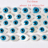 Colorful Flower Shell Beads Enamel Evil Eye Beads for Jewelry