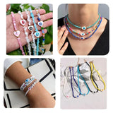Colorful Flower Shell Beads Enamel Evil Eye Beads for Jewelry
