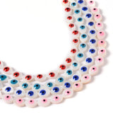Colorful Flower Shell Beads Enamel Evil Eye Beads for Jewelry