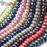 OlingArt 14x9mm Mix Big Hole Ceramics Charm Beads For DIY European Bracelet Neck