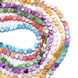 70Pcs 6mm Love Heart Shell Beads Multicolor Spacer Loose Beads for Jewelry