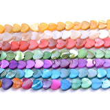 70Pcs 6mm Love Heart Shell Beads Multicolor Spacer Loose Beads for Jewelry