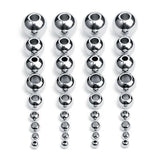 50pcs Stainless Steel Round Beads 1mm-4mm Hole Big Hole Spacer Charm Beads