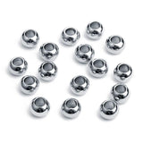 50pcs Stainless Steel Round Beads 1mm-4mm Hole Big Hole Spacer Charm Beads