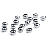 50pcs Stainless Steel Round Beads 1mm-4mm Hole Big Hole Spacer Charm Beads