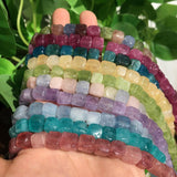 Natural Stone Beads Bracelet Cube Mix Loose Beads 8mm