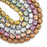 10x8MM Blue/Gold/Purple Avalokitesvara Buddha Hematite Natural Stone Beads