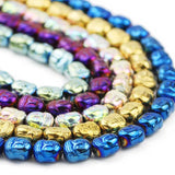 10x8MM Blue/Gold/Purple Avalokitesvara Buddha Hematite Natural Stone Beads