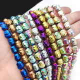 10x8MM Blue/Gold/Purple Avalokitesvara Buddha Hematite Natural Stone Beads