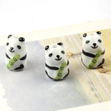 5pcs Panda Shape Ceramic Beads DIY Bracelet Necklace Accessories