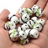 5pcs Panda Shape Ceramic Beads DIY Bracelet Necklace Accessories