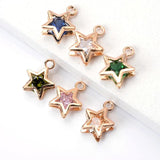 10pcs 12x15mm Double Face Star Charms Birthstone Pendants
