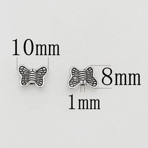 100pcs Antique Silver Butterfly Beads 10x8mm DIY Jewelry Findings