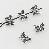 100pcs Antique Silver Butterfly Beads 10x8mm DIY Jewelry Findings
