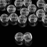 20Pcs 8x14mm Glass Roud Beads Large Hole Charms Bracelets Necklace DIY Jewelry