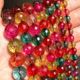 Tourmaline Crystals Beads Faceted Quartzs Loose Beads for Jewelry Making