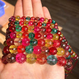 Tourmaline Crystals Beads Faceted Quartzs Loose Beads for Jewelry Making