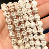 2strands Skull Heads Howlite Beads for Jewelry Making Bracelet Charms