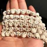 2strands Skull Heads Howlite Beads for Jewelry Making Bracelet Charms
