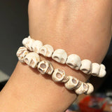 2strands Skull Heads Howlite Beads for Jewelry Making Bracelet Charms