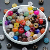 Natural Stone Big Hole Beads Bright Agates 12x18mm