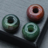 Natural Stone Big Hole Beads Bright Agates 12x18mm